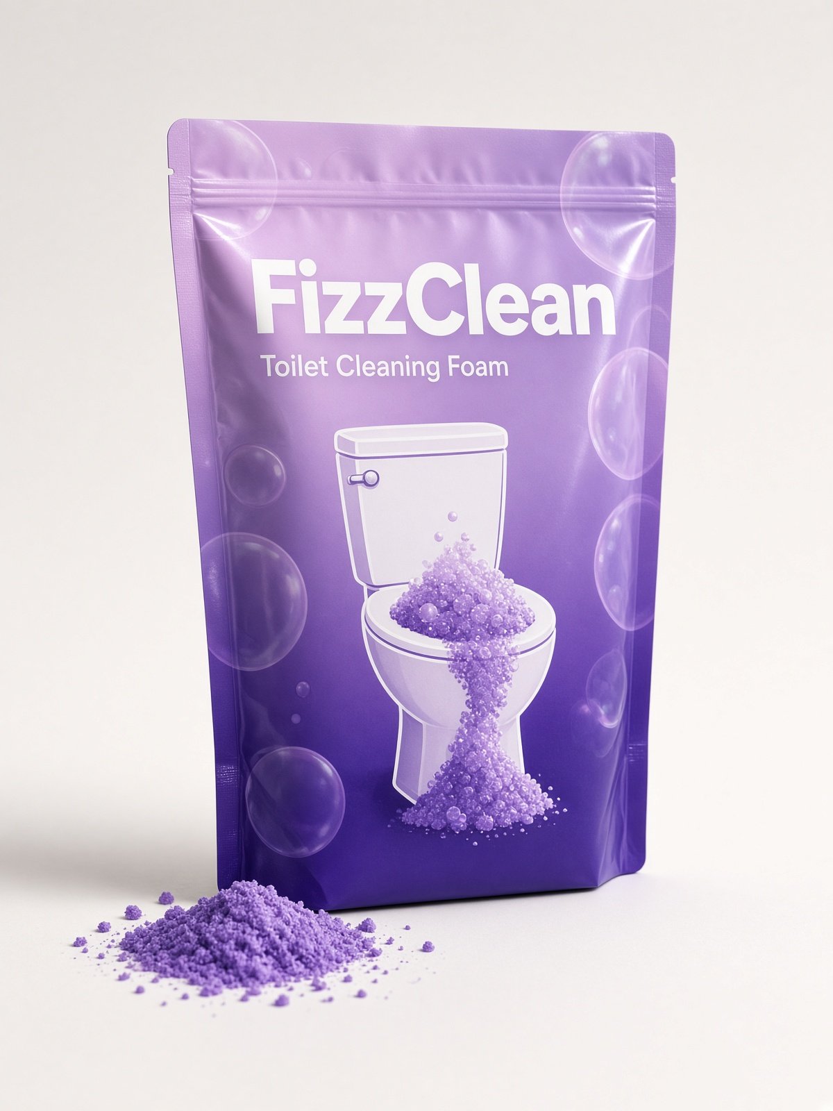 FizzClean toilet cleaning foam pouch